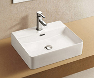 AZ-2173-S Раковина Azario, белый, накладная 500*120*420мм