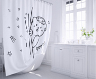 FX-2505 Штора в ванную комнату Fixsen TEDDY Oops, без колец, 1,8*2,0 м