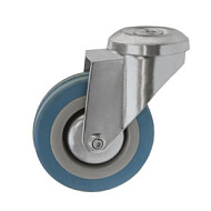 Опора колесная аппаратная 75мм поворотная, крепл. под болт 45кг