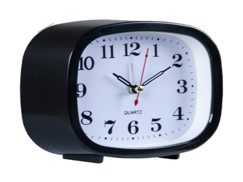 Будильник кварц, корпус черный "Классика" "Рубин"