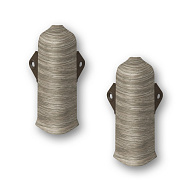 253 Угол наружный Лексида 80мм с крепежом Ясень серый (2шт/блистер)