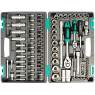 14106 Набор инструментов, 1/2", 1/4",  CrV, пластиковый кейс  94 предм.// STELS