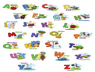 Виниловая наклейка Декоретто  Учим английский с удовольствием 35см*50см