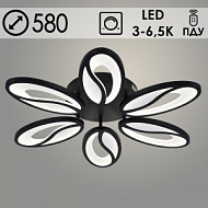 Люстра MX010001/6 PR BK черный 120W LED 3000-6500K d580 ПДУ(ИК) диммер, HN23