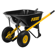 Тачка строительная, усиленная, объем 140 л, 250 кг, двухколесная, колесо 15х6.00-6