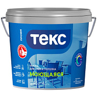 Краска для стен и потолка ТЕКС интерьерная Моющаяся 4,5л белая Профи А