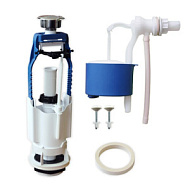 Арматура одноуровневая, (хром) кнопка, боковая подводка