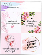 9908076 Наклейки для цветов и подарков «Сестренке», 15×11.5 см
