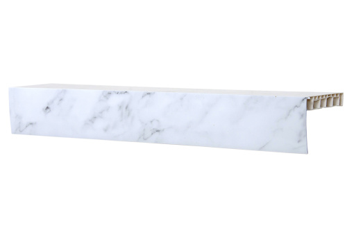 300 карниз ЛОФТ 7 2-х рядный мрамор БЕЛЫЙ