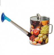 Лейка металлическая оцинкованная, с декором 10 л