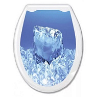 104-406-00(11) Сиденье для унитаза Океан Кристалл, жесткое, с рисунком