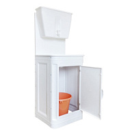 Умывальник Стац 17 л без ЭВН пласт бак/пласт мойка/тумба пласт белый