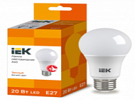 Лампа светодиодная ИЭК ECO A60 20Вт грушевидная 230В 3000К E27