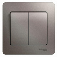 Выключатель 2-кл. СП GLOSSA 10А IP20 (сх. 5) 10AX в сборе платина SchE GSL001252