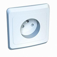 87952 Розетка SchE Этюд 1-м СП 16А б/з з/ш кремовая РС16-002К