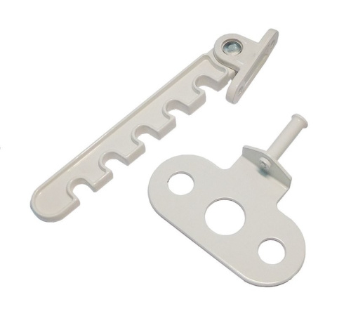 Ограничитель открывания с ответной частью (Металл) Белый