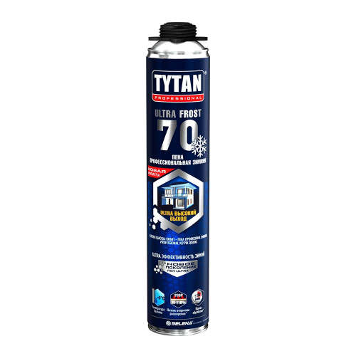 Пена монтажная TYTAN 70 профессиональная, зимняя, 870мл