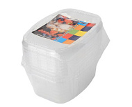 Контейнер однораз. с крышкой 500 мл 139х102х56мм прозр. ПП