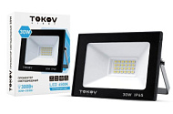 Прожектор светодиодный TOKOV ELECTRIC 30Вт 1700лм 6500К IP65 черн. (TKL) TKL-FL/LED-30-6.5K
