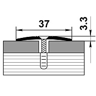Профиль стыкоперекрывающий ПС 03.900.R195, серебристая сосна