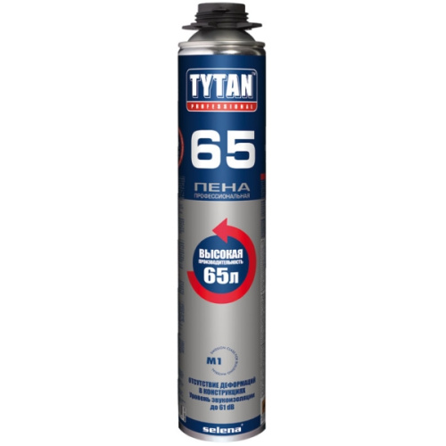 Пена монтажная TYTAN  65, профессиональная, летняя 750мл