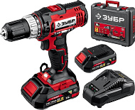 ДШЛ-185-22 дрель-шуруповерт ЗУБР (18В, 2 АКБ, 2Ач, в кейсе)