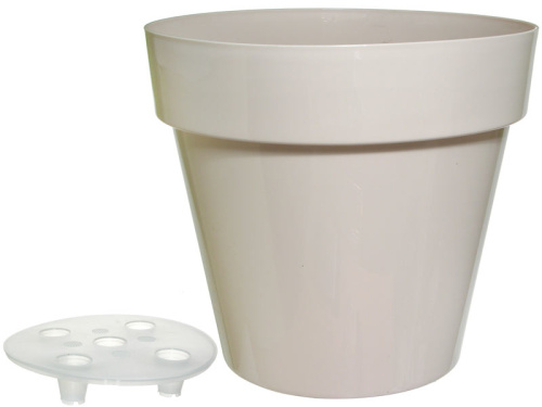 Кашпо пластиковое ПОРТО 15л жемчуг