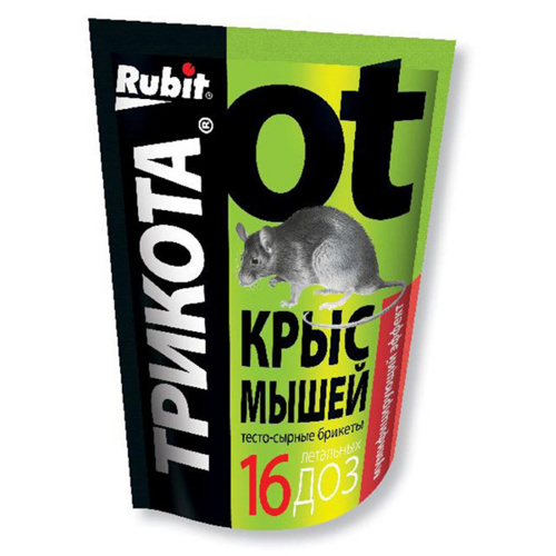 Брикет от грызунов ТРИКОТА Рубит 150гр