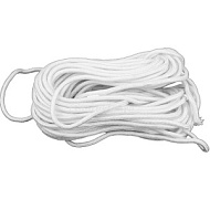 Шнур вязаный ПЭ 3 мм, бытовой, белый, 20м
