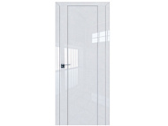 Межкомнатная дверь "Alum 10" (ДГ) 800*2000 Белый глянец
