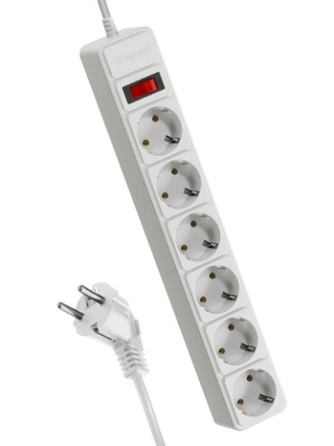 Удлинитель с сетевым фильтром 6х3м КОСМОС с заземл. 16А IP20 3.5кВт