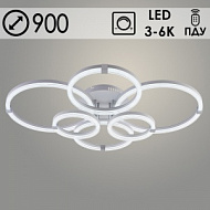 Люстра DK06303B/6 PR WT+CR белый/хром 196W LED 3000K-6000K d900 ПДУ(ИК) диммер, HN24