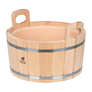 Ушат "шайка", 12 л, с пластиковой вставкой, липа