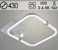 Люстра DK06099/1+1 PR WH+CR белый/хром 52W+5W LED 3000-6500K d430 ПДУ(ИК) диммер, HN23