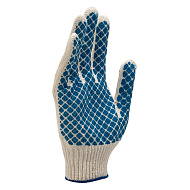 67713 Перчатки трикотажные, ПВХ-покрытие "Шахматный облив", 10 класс, Россия