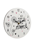 Часы настенные, серия: Счастье, "Будь счастлив!", дискретный ход, d-23.5 см