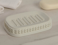 Мыльница М-Пластика Вязание, белый ротанг, пластик