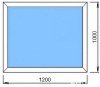Окно ПВХ 1200*1000мм однокамерное глухое