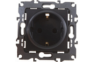 1193570 Механизм розетки 1-м СП Эра12 12-2102-05 16А IP20 16AX 250В 2P+E Schuko защ. шторки антрацит