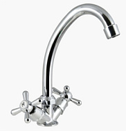 Смеситель для кухни Istok life LUXE 0402.436 двухручковый, на шпильке