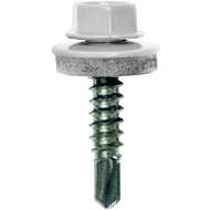 Саморез кровельный 4,8х28мм сверло RAL7004 серый 60шт/коробка