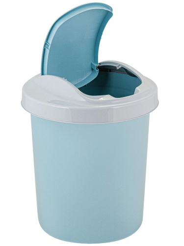 Ведро (контейнер) для мусора Voquе 12л  высота-33,5 см, d=28cм, небесный