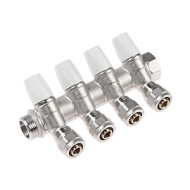 MR135N-3/4-C-4 Коллектор TIM регулирующий под 45°, 3/4"г/ш х 16ц - 4 вых.