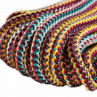 Шнур вязаный ПП 8 мм, универсальный, с сердечником,  меланж, 20м