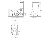 Унитаз-компакт Керамин Нео МС Инкоэр-Б1 с нижним подводом, овальный