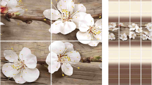 Панель ПВХ Сакура  2700мм*250мм (компл 4шт)