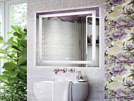 Зеркало Comforty Квадрат 75, светодиодная лента, сенсор 750*750 мм