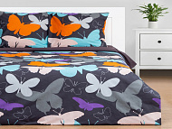 Постельное белье "Этель" 2 сп Butterflies 175х215 см, 200х220 см, 70х70 см - 2 шт