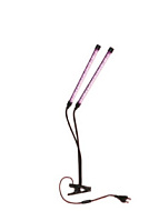 1875163 Светильник светодиодный настольный на прищепке СНП-Т2-ФИТО 2П20 20Вт 2 плафона пульт на шнуре черн. IN HOME 4690612053530