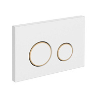 Кнопка для инсталляций Cersanit Twins с рамкой универсальная, белая